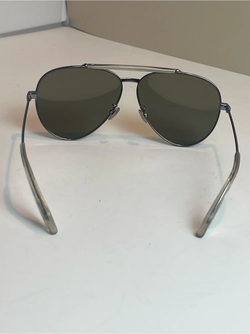 Alexander McQueen AM0058S sunglasses Metal Aviator/Pilot Ruthenium/Gold